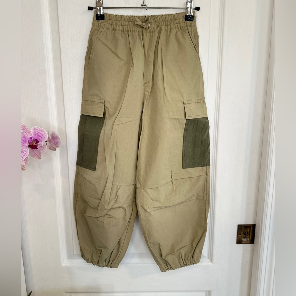 Zara Kids Casual Cargo Pants in Khaki and Olive (8)